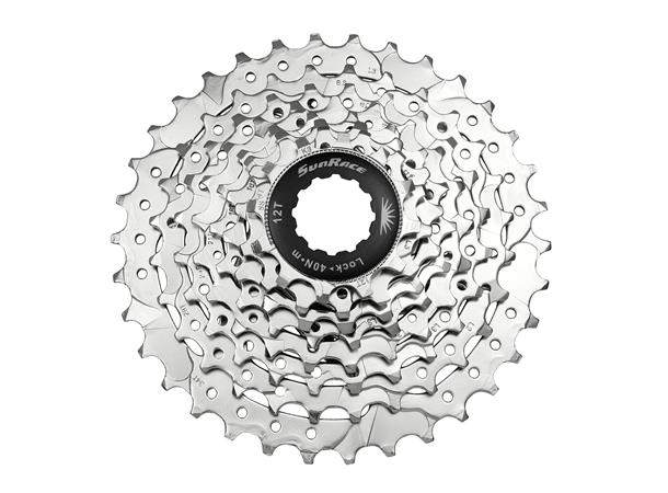 SunRace M637 7-Delt Kassett 11-28T, 248g, Grå, Shimano 